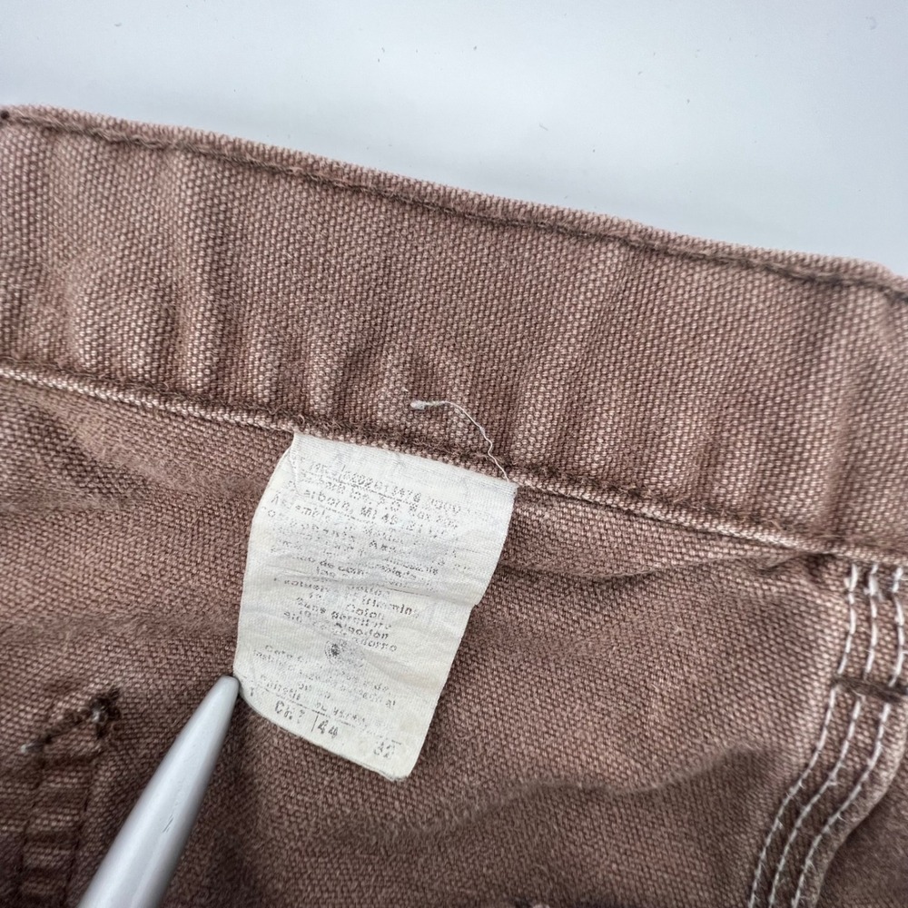 Vintage Carhartt Brown Duck Carpenter Work Pants Distressed Thrashed Mens 44x32 - Picture 6 of 12
